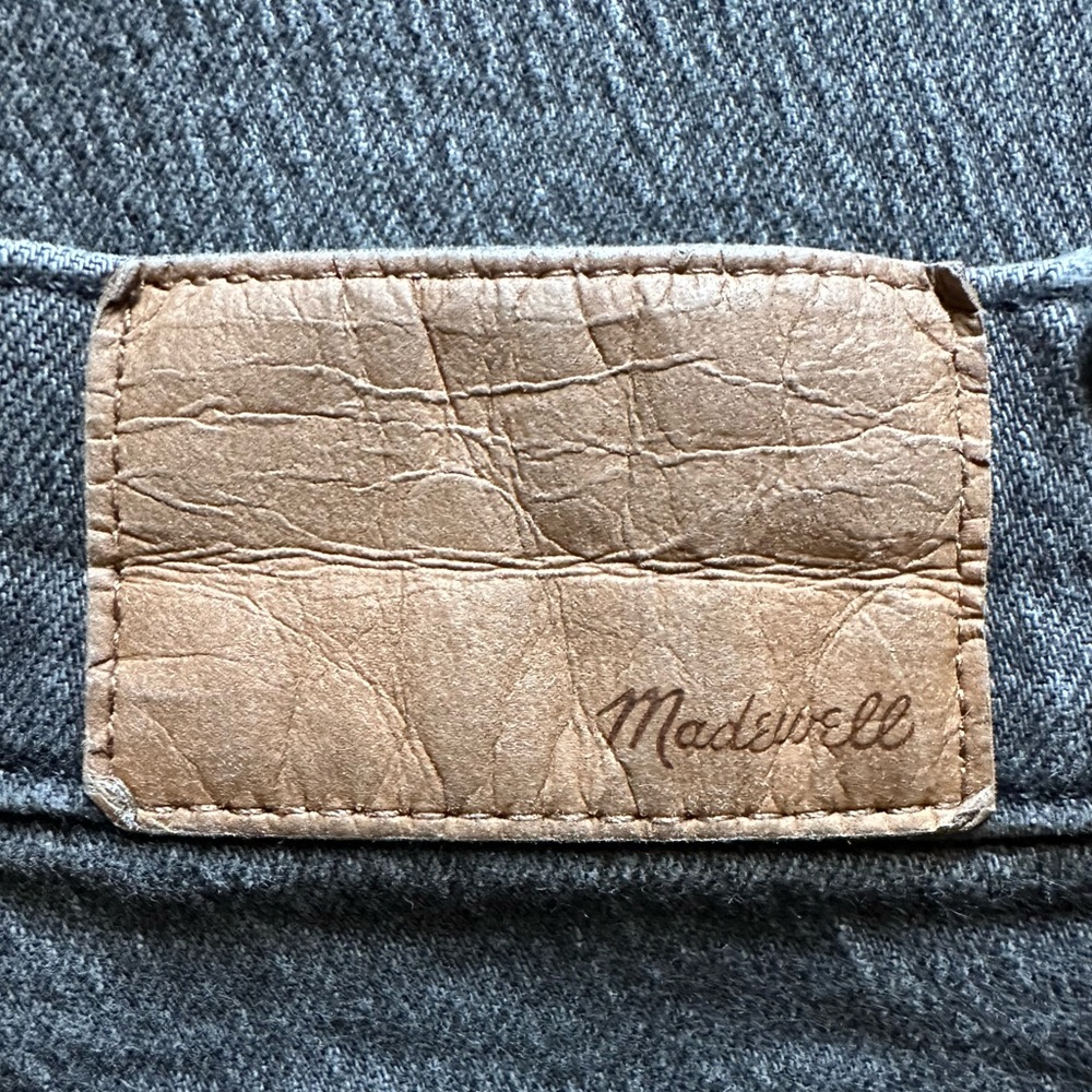 Madewell•high rise straight leg jeans•women’s size 27•cotton blend•charcoal gray - Picture 7 of 15